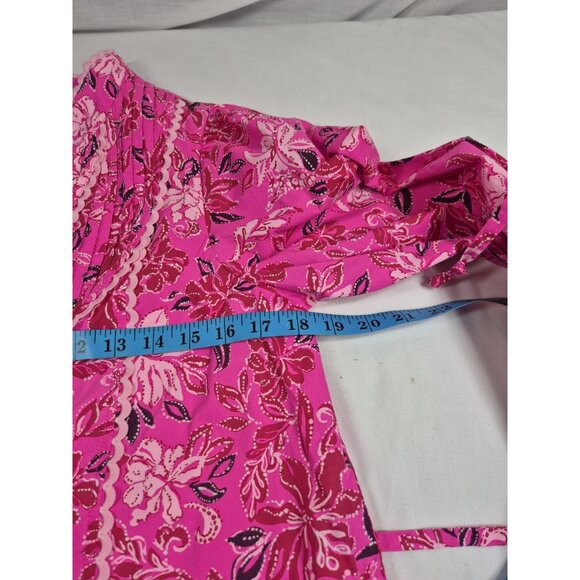 Lilly Pulitzer Women's Dress Size 4 Arletta Passion Fruit Pink Floral (25) - Picture 8 of 16